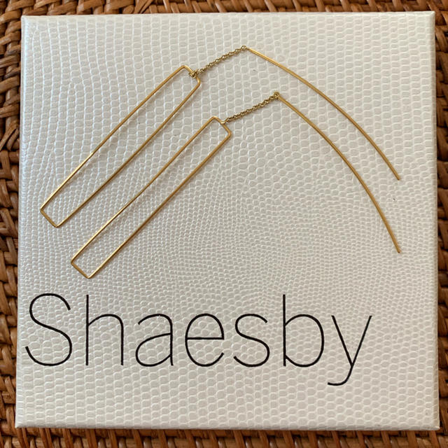 Shaesby 14K イエローゴールド チェーンピアスレディース