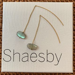 エストネーション(ESTNATION)のShaesby 14kゴールド天然石チェーンピアス(ピアス)