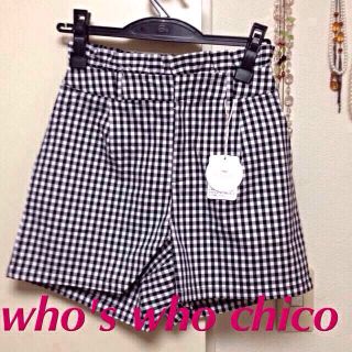 フーズフーチコ(who's who Chico)のギンガムチェックショートパンツ(ショートパンツ)