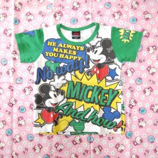 ベビードール(BABYDOLL)のBABYDOLL ベビードール ミッキーマウス 半袖 Tシャツ 110 緑(Tシャツ/カットソー)