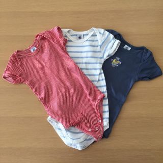 プチバトー(PETIT BATEAU)のプチバトー 半袖 ロンパース(肌着/下着)