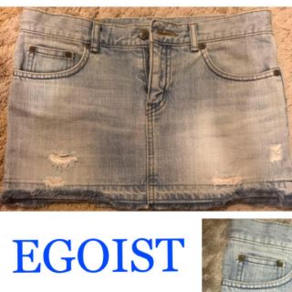 エゴイスト(EGOIST)のエゴイスト EGOIST デニム ミニスカ クラッシュ ミニスカート ジーンズ(ミニスカート)