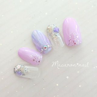 マーメイドネイル ハンドメイドのアクセサリー(ネイルチップ)の商品写真