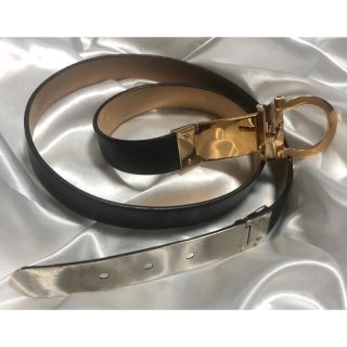 フェラガモ(Ferragamo)のレディース Ferragamo フェラガモ ベルト gold×silver 格安(ベルト)