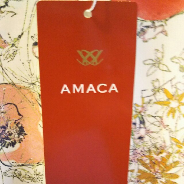 AMACA(アマカ)の送料無料 AMACA アマカ 花柄ワンピース 38 M 新品 レディースのワンピース(ひざ丈ワンピース)の商品写真