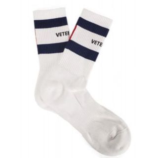 トミーヒルフィガー(TOMMY HILFIGER)の【新品】VETEMENTS×Tommy Hilfiger ソックス ホワイト(ソックス)