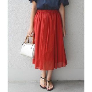 シップス(SHIPS)のSHIPS WOMEN コットンギャザースカート(ひざ丈スカート)