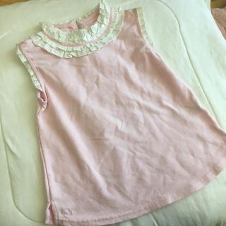 プチバトー(PETIT BATEAU)のシャトードサーブル ノースリーブトップス 120(Tシャツ/カットソー)