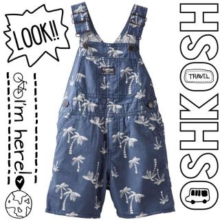 オシュコシュ(OshKosh)の新品未使用🌴ヤシの木×ネイビー 18M(パンツ/スパッツ)