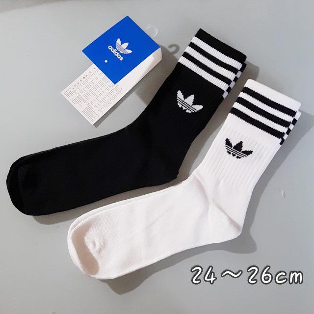 adidas(アディダス)の24～26【新品/即日発送】adidas オリジナルス ソックス 白黒セット メンズのレッグウェア(ソックス)の商品写真