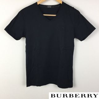 バーバリーブラックレーベル(BURBERRY BLACK LABEL)の美品 BURBERRY BLACK LABEL 半袖Tシャツ ブラック サイズ2(Tシャツ/カットソー(半袖/袖なし))