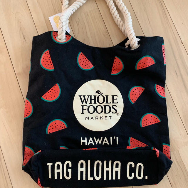 ホールフーズ エコバッグ whole foods 2019年モデル スイカ柄 レディースのバッグ(エコバッグ)の商品写真