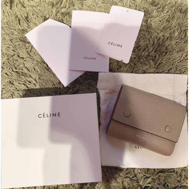 セリーヌ財布 赤 SELINE 折財布 SELINE コンパクト財布123