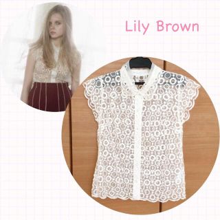 リリーブラウン(Lily Brown)のLily Brownシースルーブラウス(シャツ/ブラウス(半袖/袖なし))