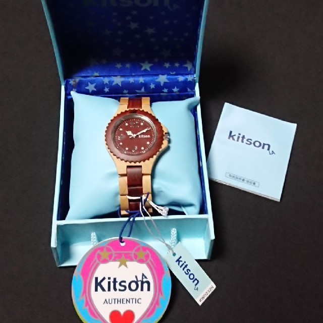 KITSON(キットソン)のkitson☆木製腕時計(コンビブラウン) レディースのファッション小物(腕時計)の商品写真