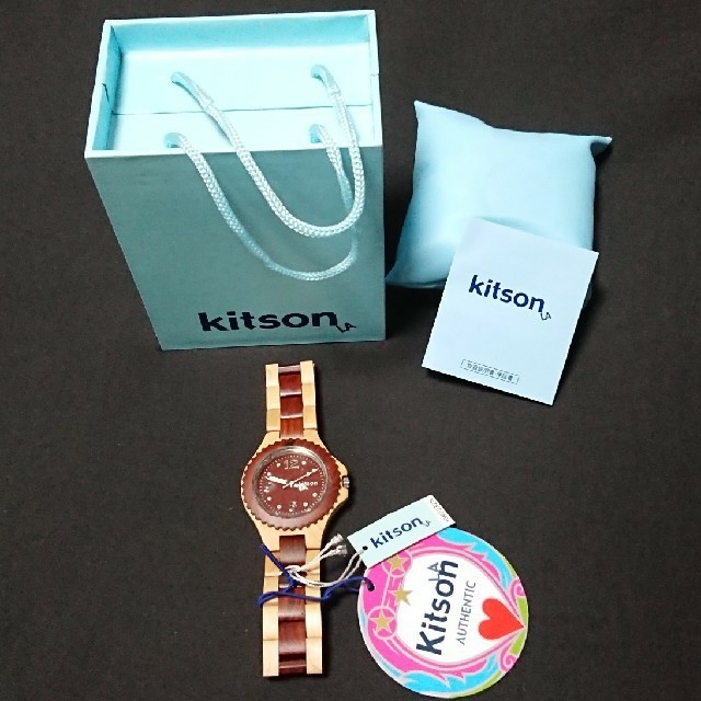 KITSON(キットソン)のkitson☆木製腕時計(コンビブラウン) レディースのファッション小物(腕時計)の商品写真