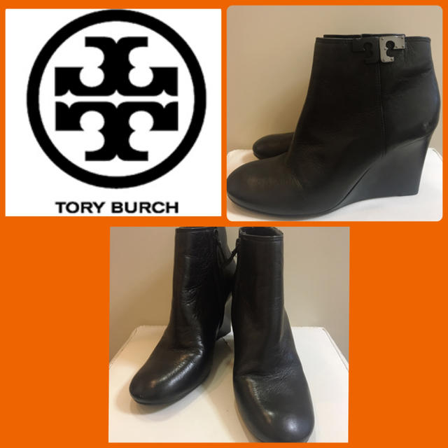 Tory Burch(トリーバーチ)のトリーバーチ  ブラックレザー  ブーティ レディースの靴/シューズ(ブーティ)の商品写真