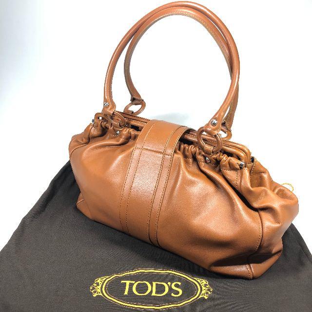 TOD'S(トッズ)の【美品】トッズ レザー ハンドバッグ ブラウン 保存袋付 レディースのバッグ(ハンドバッグ)の商品写真