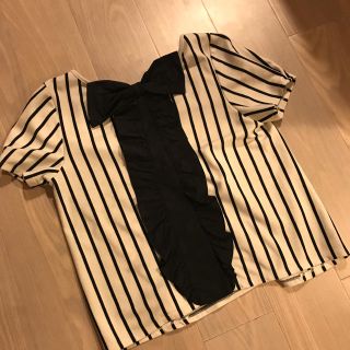 ランバンオンブルー(LANVIN en Bleu)のボーダートップス(Tシャツ(半袖/袖なし))