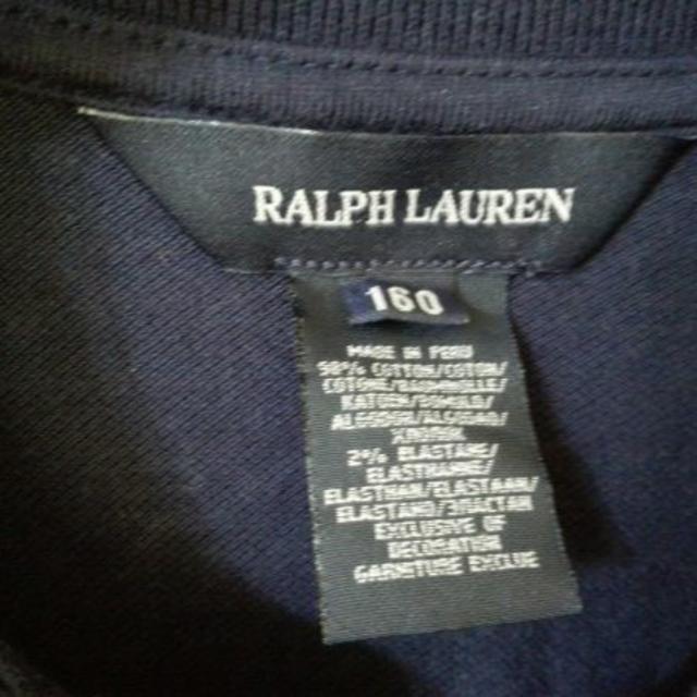 Ralph Lauren(ラルフローレン)のラルフローレン 半袖 ワンピース 160サイズ ネイビー キッズ キッズ/ベビー/マタニティのキッズ服女の子用(90cm~)(ワンピース)の商品写真