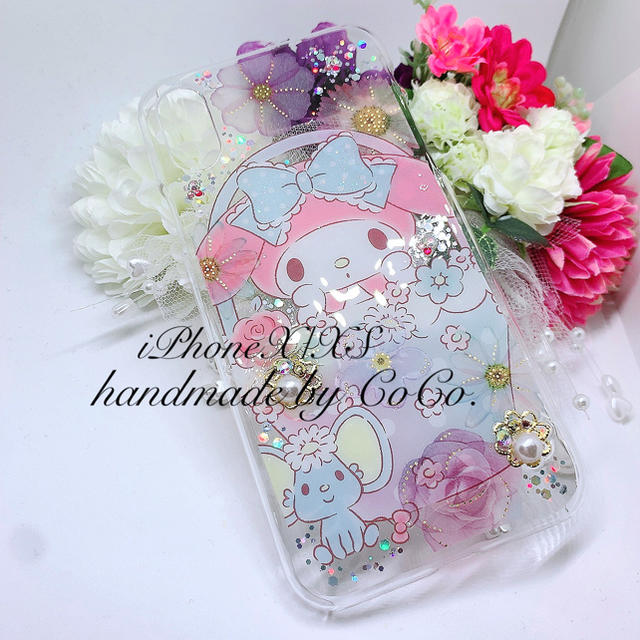 【SOLD＊360】iPhoneX/XS 押し花風 サンリオ マイメロディ＊CoCoケース