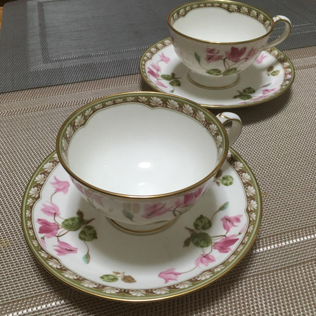 Noritake - 未使用品 ノリタケ シクラメンタッチ C&S 2客の通販 by 月