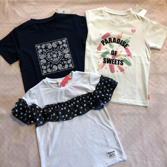 ベルメゾン(ベルメゾン)のベルメゾン GITA Tシャツ 130cm 他 3枚セット キッズ/ベビー/マタニティのキッズ服女の子用(90cm~)(Tシャツ/カットソー)の商品写真