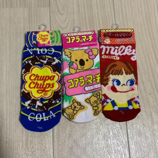 お菓子パッケージ 靴下セット レディースのレッグウェア(ソックス)の商品写真