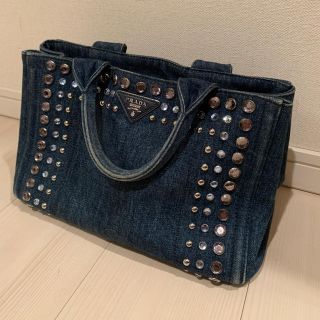 プラダ(PRADA)の正規品 プラダ カナパ ハンドバッグ デニム(ハンドバッグ)