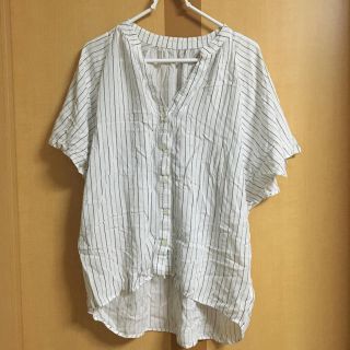 グローバルワーク(GLOBAL WORK)のストライプ 半袖 ブラウス 授乳服(シャツ/ブラウス(半袖/袖なし))