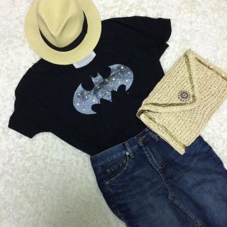 フーズフーチコ(who's who Chico)のフーズフーチコスタッズ付きバットマンT(Tシャツ(半袖/袖なし))