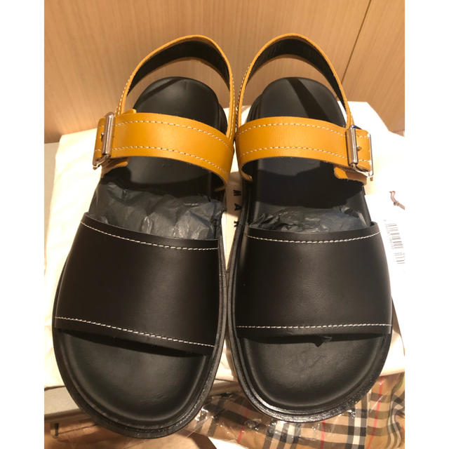Marni MARNIss カラーブロック サンダル 黄×黒の通販 by