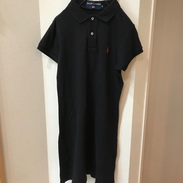 POLO RALPH LAUREN(ポロラルフローレン)のRALPH LAUREN POLO SPORT☆ポロシャツワンピース☆ブラック レディースのワンピース(ひざ丈ワンピース)の商品写真