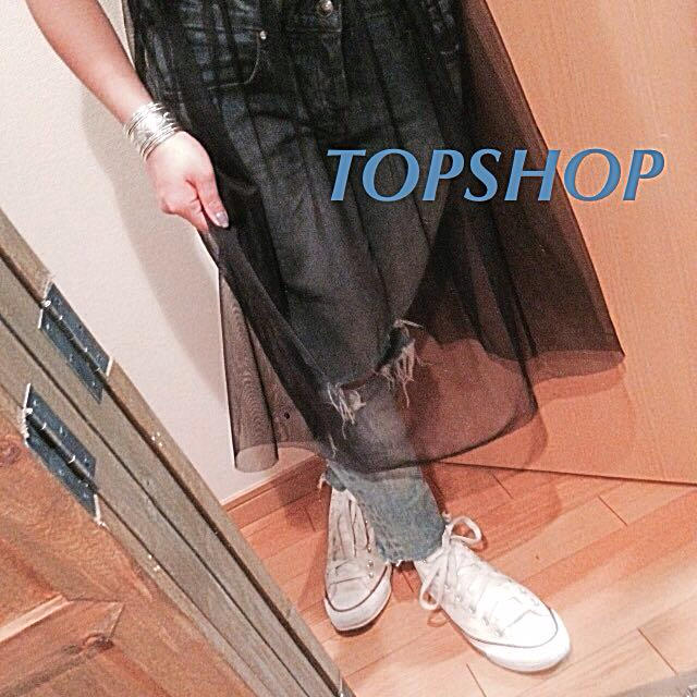 TOPSHOP(トップショップ)の送料込み♡チュールキャミワンピ レディースのワンピース(ひざ丈ワンピース)の商品写真