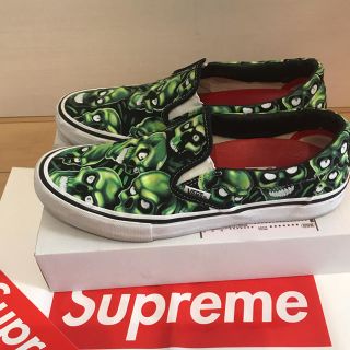 シュプリーム(Supreme)のsupreme vansスリッポン スカル 27.0(スリッポン/モカシン)