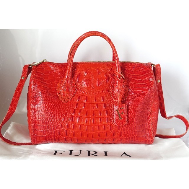 Furla - ⭐極美品⭐フルラクロコ型押超お洒落実用2wayショルダーバッグミニボストン⭐斜掛の通販 by 五星球｜フルラならラクマ