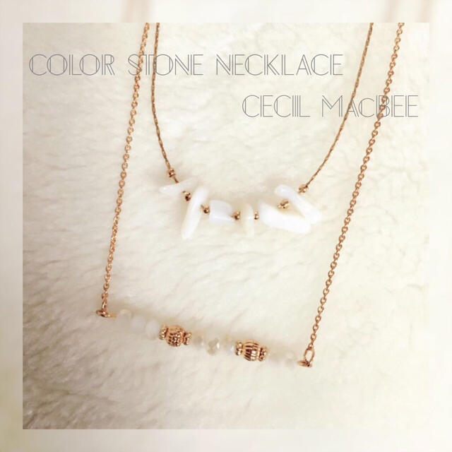 CECIL McBEE(セシルマクビー)のcolorstonenecklace♡ レディースのアクセサリー(ネックレス)の商品写真