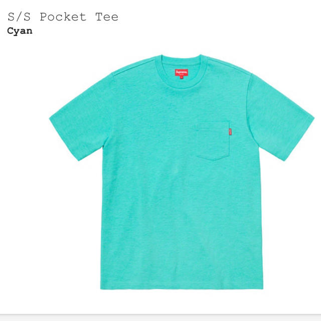 Supreme(シュプリーム)の希少 即完売 Supreme pocket Tee L ティファニーブルー メンズのトップス(Tシャツ/カットソー(半袖/袖なし))の商品写真