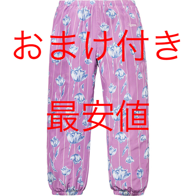 Supreme(シュプリーム)のsupreme Floral Silk Track Pant 百合 パープル メンズのパンツ(ワークパンツ/カーゴパンツ)の商品写真