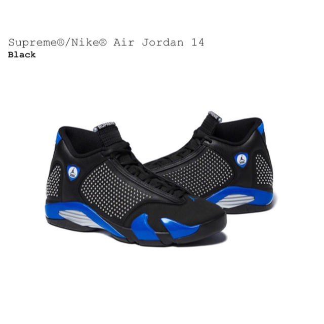 Supreme®/Nike® Air Jordan 14 BLACK  27.0