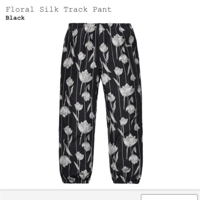 Supreme(シュプリーム)のMサイズSupreme Floral Silk Track Pant Bkack メンズのパンツ(ワークパンツ/カーゴパンツ)の商品写真