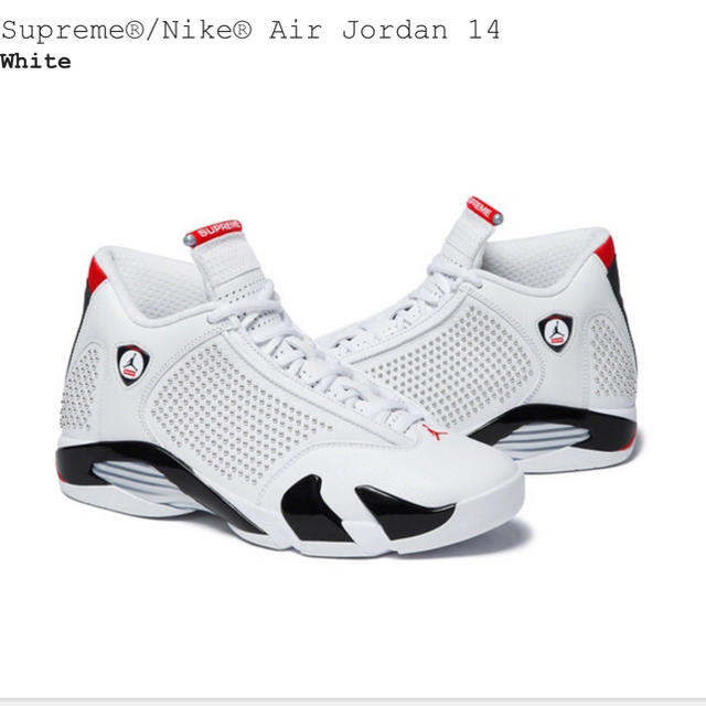 supreme jordan 14 白 28cm