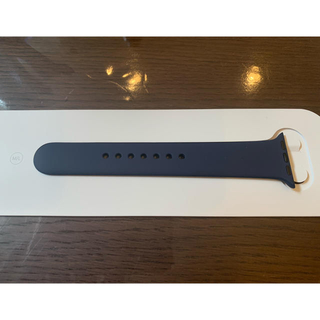 アップルウォッチ(Apple Watch)の【アップル純正】【M/Lサイズ未使用】アップルウォッチバンド ネイビー 40mm(ラバーベルト)