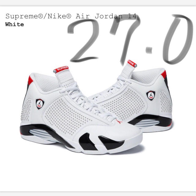 Supreme®/Nike® Air Jordan 14   27㎝