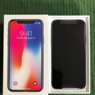 アップル(Apple)のiPhone X スペースグレー 新品(スマートフォン本体)