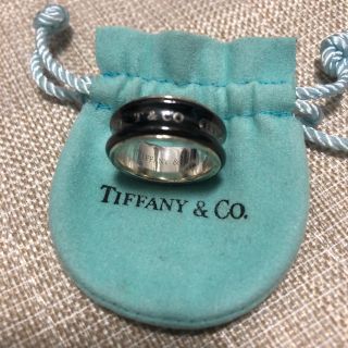 ティファニー(Tiffany & Co.)のティファニーレディースジュエリー1837ナローリングブラックシルバー(リング(指輪))