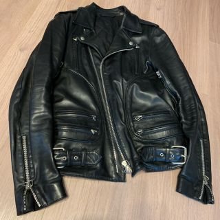 バルマン(BALMAIN)のBALMAIN レザーライダース 44(ライダースジャケット)