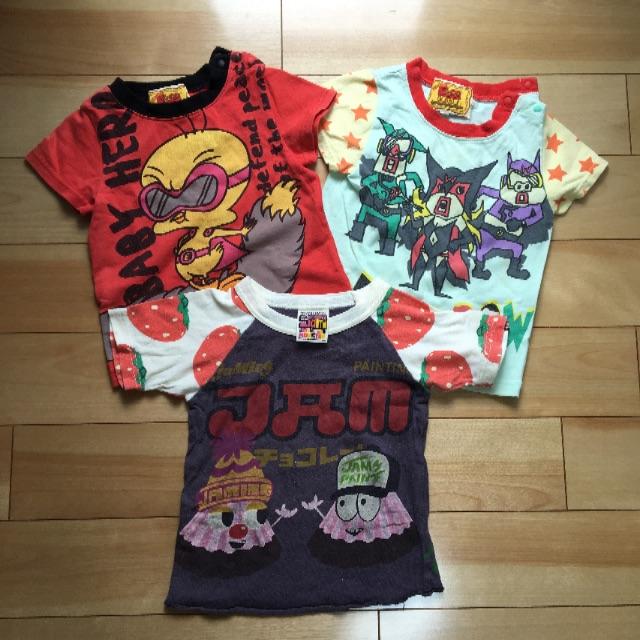 JAM(ジャム)の半袖 派手T 3枚 キッズ/ベビー/マタニティのキッズ服男の子用(90cm~)(Tシャツ/カットソー)の商品写真