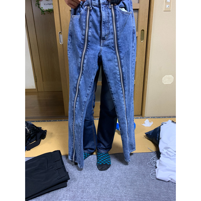 最安値 ジョンローレンスサリバン 19ss ジップデニム インディゴ 44デニム/ジーンズ