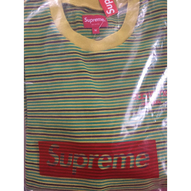 割引 - Supreme  シュプリーム Top S L/ Stripe  Raised Supreme Tシャツ+カットソー(七分+長袖)